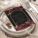 Search for burgundy black and gold wedding invitations Elegant