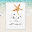 Search for starfish rehearsal dinner invitations Seashell
