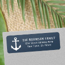 Search for navy and grey return address labels Nautical