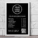 Search for hours business posters Qr code
