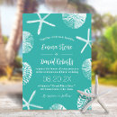 Search for turquoise beach wedding invitations Starfish
