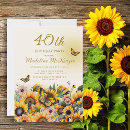 Search for for women 40th birthday invitations Floral