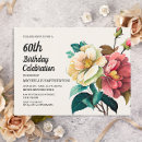 Search for red rose 60th birthday invitations Elegant