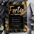 Search for black and gold 40th birthday invitations Forty and fabulous
