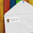Search for golden retriever return address labels Watercolor
