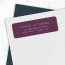 Search for dark purple return address labels Minimalist