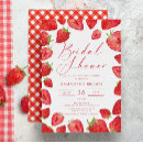 Search for strawberry bridal invitations Red
