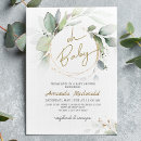 Search for succulent baby shower invitations Green eucalyptus foliage