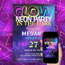 Search for neon sweet 16 invitations Glow in the dark