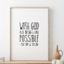 Search for with god all things are possible posters Matthew 19 26