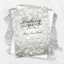 Search for silver birthday invitations Sparkle