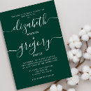 Search for emerald green wedding invitations Calligraphy