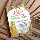 Search for palm leaves birthday invitations Hawaiian luau