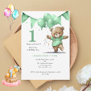 Search for balloon 1st birthday invitations Bear
