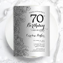 Search for black and silver party invitations Flowers
