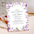 Search for violet spring flower invitations Botanical