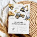Search for construction 1st birthday invitations Dump truck