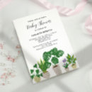Search for succulent plants baby shower invitations Botanical