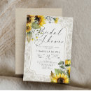 Search for burlap lace bridal shower invitations Sunflower