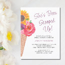 Search for ice cream bridal shower invitations Watercolor