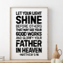 Search for let your light shine posters Matthew 5 16