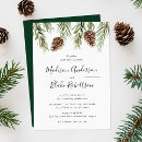 Search for winter greenery wedding invitations Pine cone