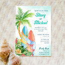 Search for retro beach wedding invitations Tropical