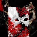 Search for masquerade invitations Red