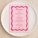 Search for retro wedding menus Pink and red