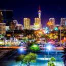 Search for bright lights postcards Las vegas