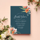 Search for blue and orange bridal shower invitations For her