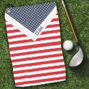 Search for red white and blue golf towels Monogrammed