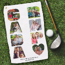 Search for unique golf towels Photo collage
