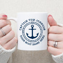 Search for name design mugs Captain and boat name