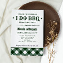 Search for barbecue engagement party invitations Buffalo plaid