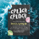 Search for chalkboard pool party invitations Splash