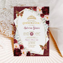 Search for burgundy quince invitations Mis quince anos