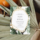 Search for geometric greenery wedding invitations Tropical