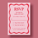 Search for squiggle invitations Pink and red