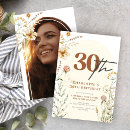 Search for boho 30th birthday invitations Wildflower
