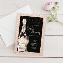 Search for champagne bubbles party invitations Rose gold