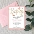 Search for pink butterfly baby shower invitations Gold