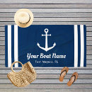 Search for nautical beach towels Navy blue