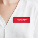 Search for red name tags Modern