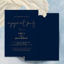 Search for navy and gold engagement party invitations Elegant