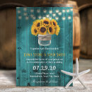Search for rustic country teal wedding invitations String lights