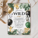 Search for rainforest invitations Safari wild one rainforest