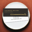 Search for golden business cards Hair stylist