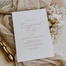 Search for gold and white engagement party invitations For her
