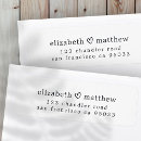 Search for couple hearts return address labels Black and white